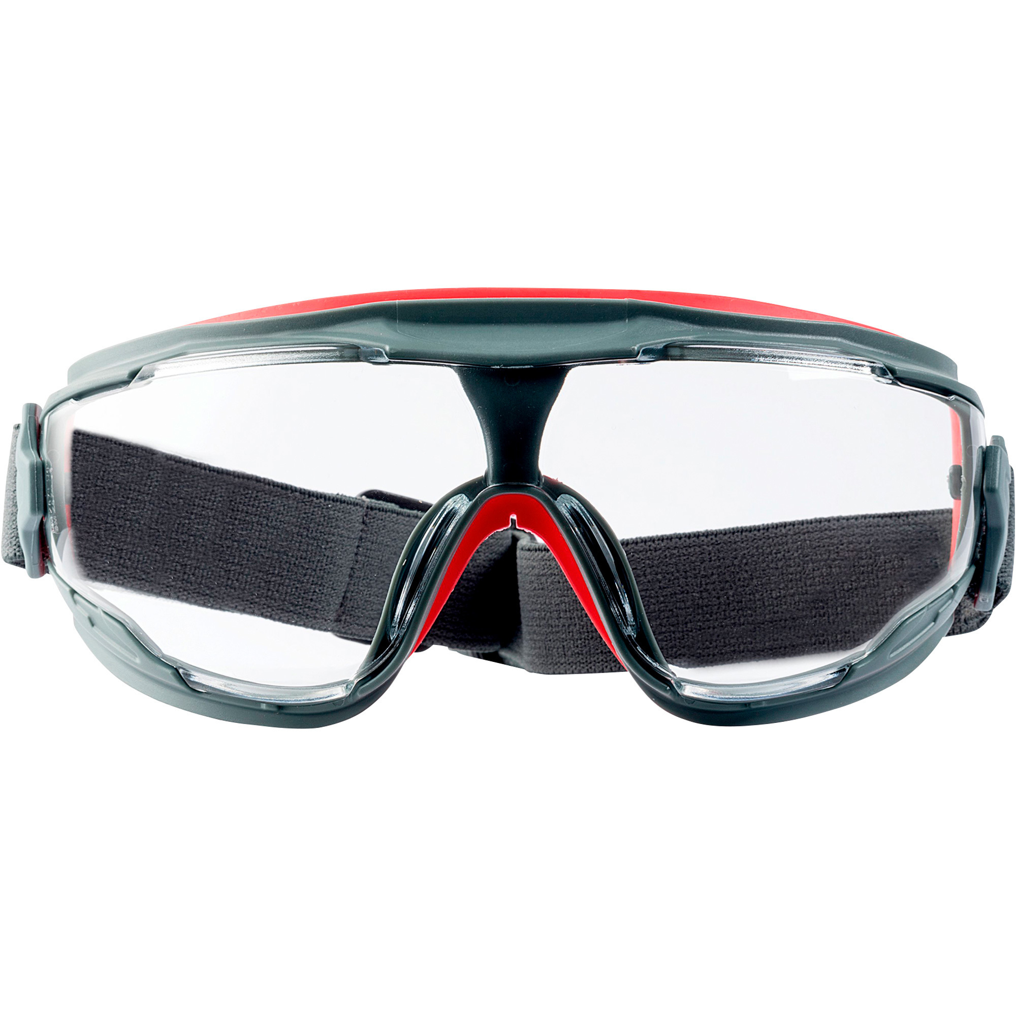 3M Safety Goggles with Scotchgard Protector, Clear Anti-Fog, Anti-Scratch Impact-Resistant Lenses, Gray/Red Frames, Model# 47212H1-VDC